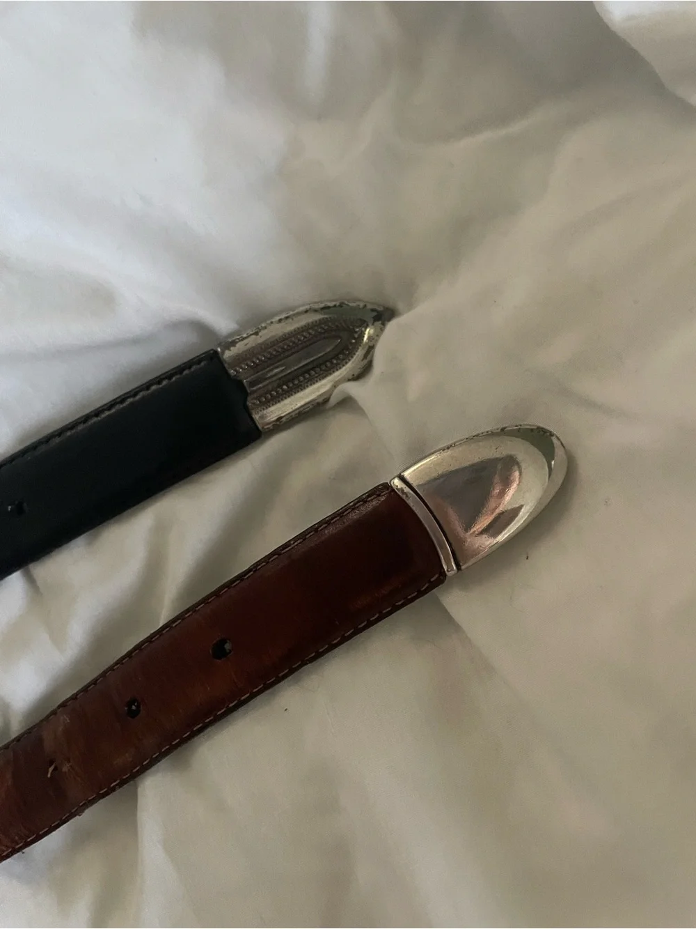 Vintage onyx by Brighton golf leather belt bundle